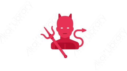 AE模板-MG扁平人物角色头像元素图标Devil恶魔