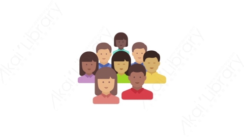 AE模板-MG扁平人物角色头像元素图标People group人群
