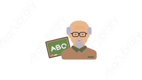 AE模板-MG扁平人物角色头像元素图标Teacher教师老师