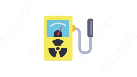 AE模板-MG扁平日常生活工具元素图标Geiger counter盖革计数器