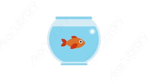 AE模板-MG扁平日常生活元素图标Aquarium鱼缸