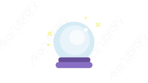AE模板-MG扁平日常生活元素图标Medium crystal ball水晶球