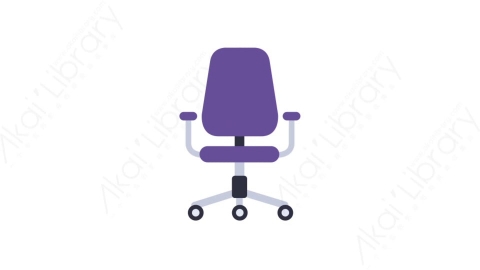 AE模板-MG扁平日常生活元素图标Desk chair办公椅