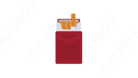 AE模板-MG扁平日常生活元素图标Cigarette packet香烟