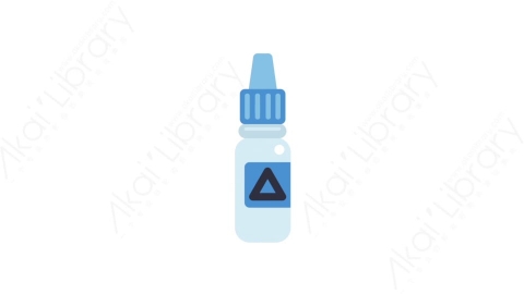 AE模板-MG扁平日常生活元素图标Liquid nicotine bottle (blue cap)蓝色液体尼古丁