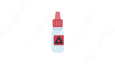 AE模板-MG扁平日常生活元素图标Liquid nicotine bottle (red cap)红色液体尼古丁