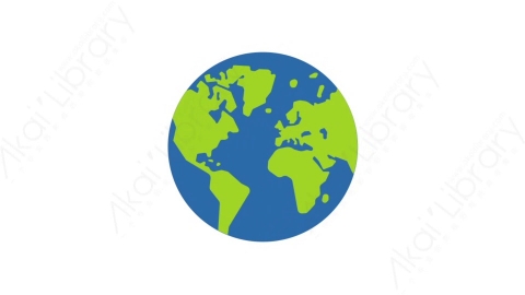 AE模板-MG扁平生态环保元素图标Earth globe地球