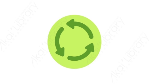 AE模板-MG扁平生态环保元素图标Recycling sign循环利用标志
