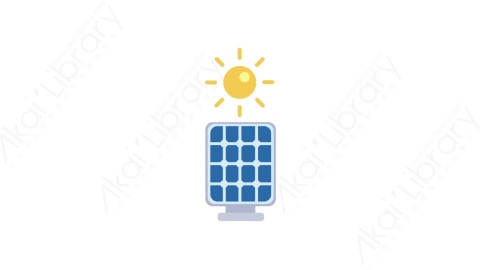 AE模板-MG扁平生态环保元素图标Solar energy panel太阳能