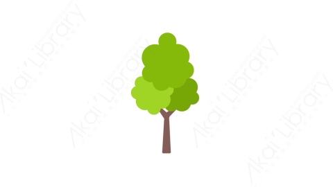 AE模板-MG扁平生态环保元素图标Tree (two)树木