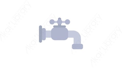 AE模板-MG扁平生态环保元素图标Water tap水龙头