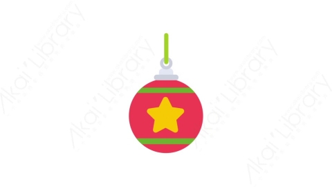 AE模板-MG扁平圣诞节元素图标Christmas ball (two)圣诞节铃铛