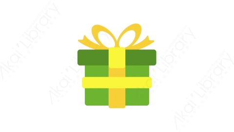 AE模板-MG扁平圣诞节元素图标Gift (green)绿色礼物盒