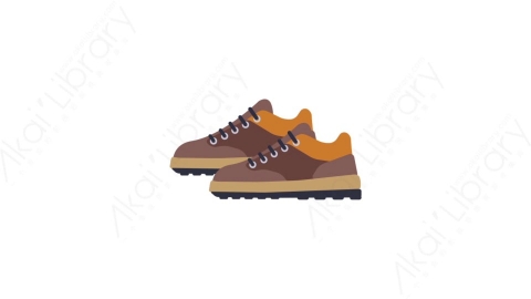 AE模板-MG扁平施工安全元素图标Safety shoes安全鞋