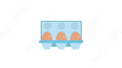 AE模板-MG扁平食物饮食元素图标Eggs box鸡蛋盒
