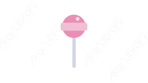 AE模板-MG扁平食物饮食元素图标Lollipop棒棒糖