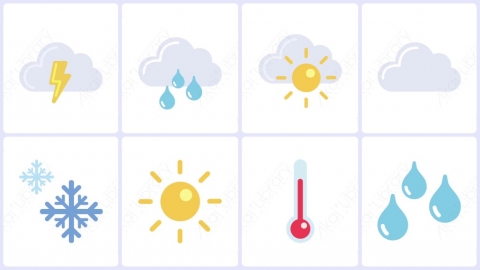 AE模板-MG扁平天气元素图标包34_Weather