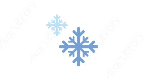 AE模板-MG扁平天气元素图标Snowflakes雪花