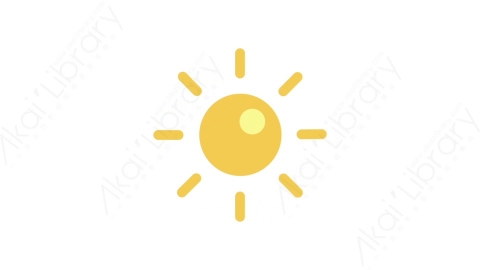 AE模板-MG扁平天气元素图标Sun太阳