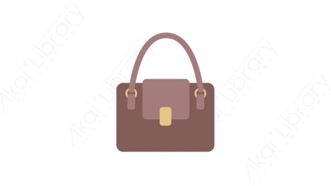 AE模板-MG扁平衣服衣物元素图标Handbag (brown)棕色背包