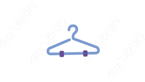 AE模板-MG扁平衣服衣物元素图标Hanger (one)衣架