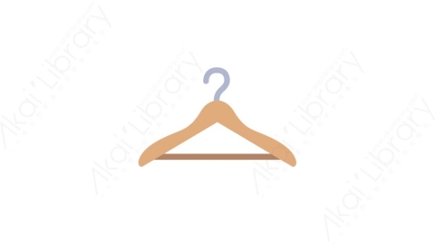 AE模板-MG扁平衣服衣物元素图标Hanger (two)衣架