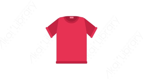 AE模板-MG扁平衣服衣物元素图标T-shirt短袖