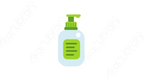 AE模板-MG扁平医疗元素图标Liquid soap bottle洗手液