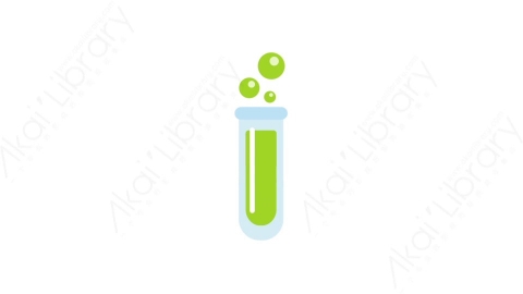 AE模板-MG扁平医疗元素图标Test tube (green)绿色试管