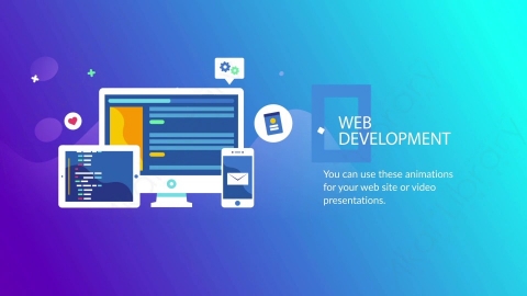 AE模板-01-web_developmnet网页设计MG扁平元素图标场景