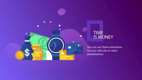 AE模板-17-timeismoney时间就是金钱MG扁平元素图标场景