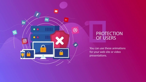 AE模板-64-protection of users用户安全保护MG扁平元素图标场景