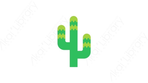 AE模板-cactus 3仙人掌MG扁平自然户外元素图标
