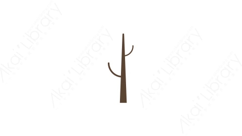 AE模板-naked tree 2枯树MG扁平自然户外元素图标