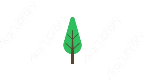 AE模板-tree 4树木MG扁平自然户外元素图标
