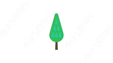 AE模板-tree 5树木MG扁平自然户外元素图标
