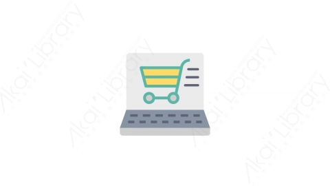 AE模板-4-Online shopping在线购物MG扁平购物电子商务动画图标