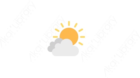 AE模板-4-Weather Forecast多云天气MG扁平通用动画图标