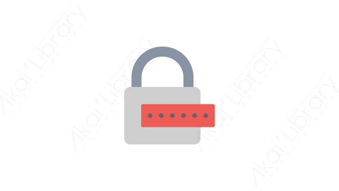 AE模板-7-Locked锁MG扁平通用动画图标