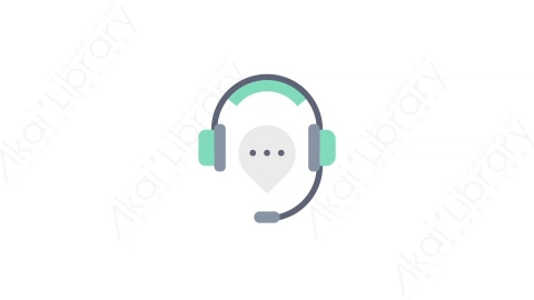 AE模板-10-Support头戴式耳机MG扁平通用动画图标