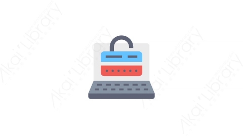 AE模板-12-Secure login安全登录MG扁平网页设计开发动画图标
