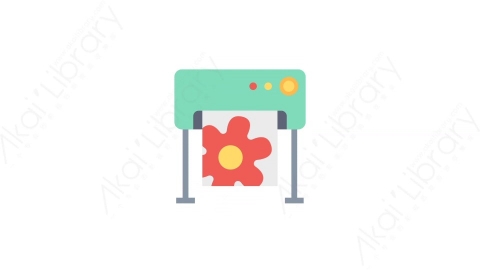 AE模板-11-Print列印MG扁平Web和图形设计动画图标