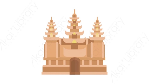 AE模板-Ankorbhat mandir城堡建筑城市建筑元素图标