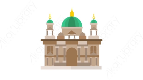 AE模板-Berlin Cathedral柏林大教堂城市建筑元素图标