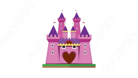 AE模板-Disneyland迪士尼乐园城市建筑元素图标