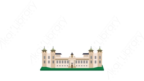 AE模板-Edinburg castle爱丁堡城堡城市建筑元素图标