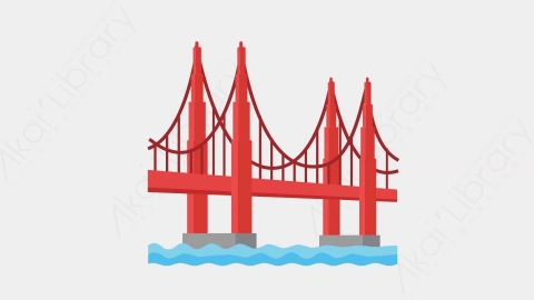 AE模板-golden gate bridge金门大桥城市建筑元素图标