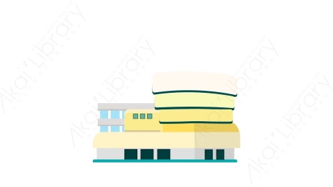 AE模板-Guggenheim Museum古根海姆博物馆城市建筑元素图标