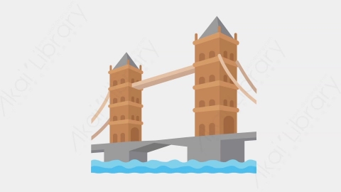 AE模板-London Bridge伦敦大桥城市建筑元素图标