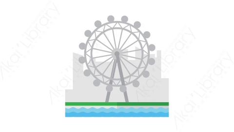 AE模板-London Eye伦敦眼城市建筑元素图标
